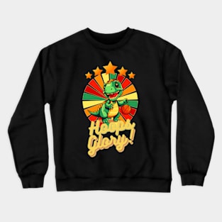 basketball dino - hoops glory retro Crewneck Sweatshirt